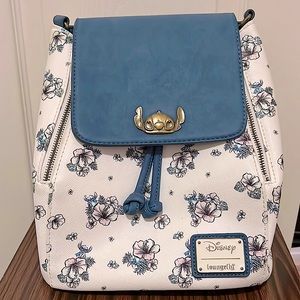 Disney Loungefly Stitch and Flowers Bag/Backpack